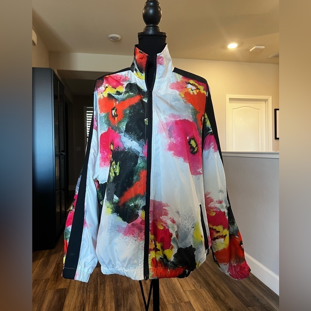 PAM & GELA FLORAL TRACK JACKET - NEW - M/L